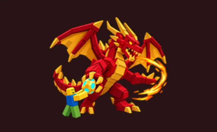 Dragon Summon roll animation store icon: red dragon throwing a fiery egg
